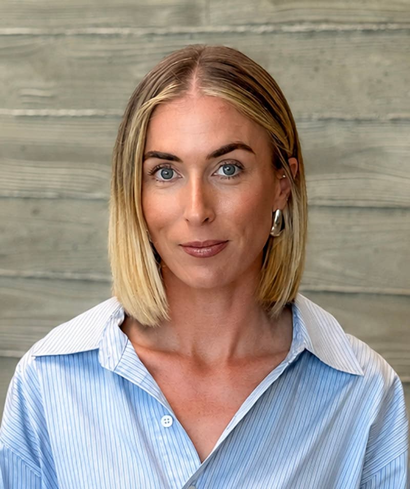 Portrait of Michaela Weibel, Senior Director of Marketing
